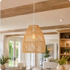 Natural Rattan Pendant Light