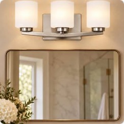 Modern 3-Light Bathroom Vanity Light